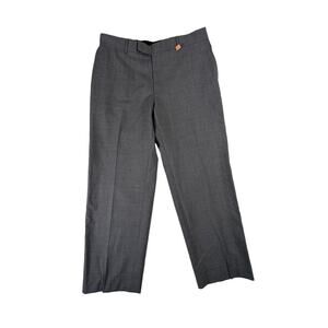 HUGO BOSS Wool‎ Blend Straight Relax Gray Dress Pants 35R